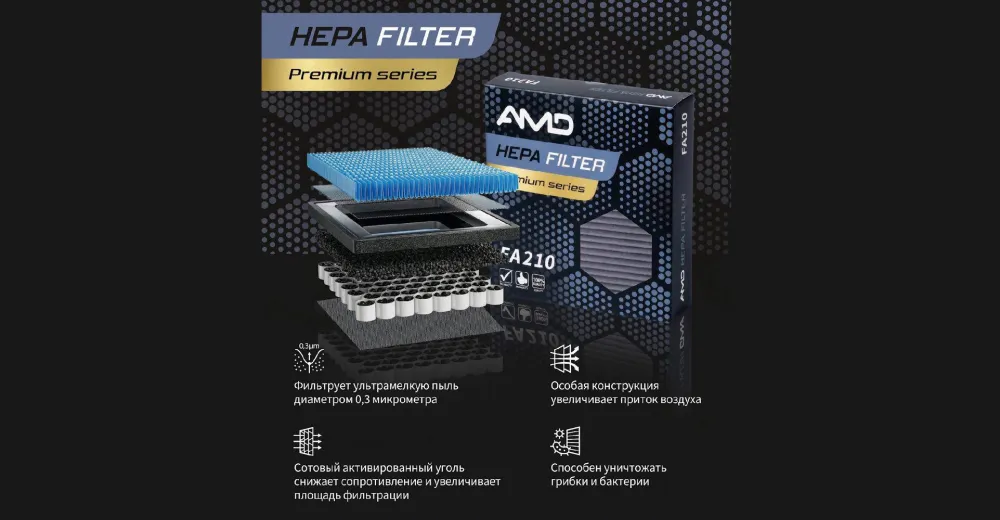 Новый салонный фильтр гранулированного типа от AMD