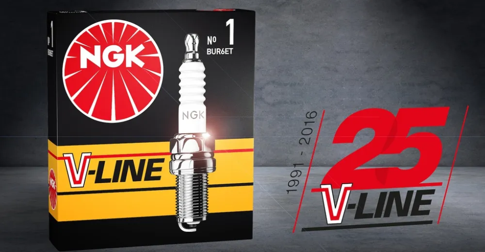 NGK отмечает 25-летие свечей V-Line