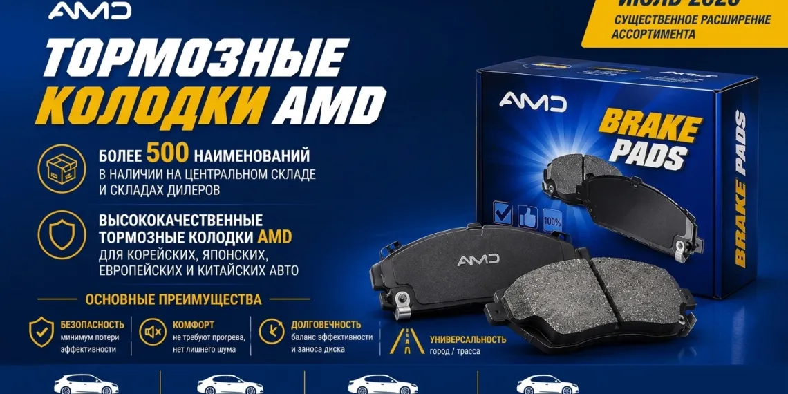 Ассортимент тормозных колодок AMD стал еще больше